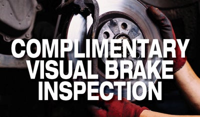 Visual inspection of Brake pads and linings